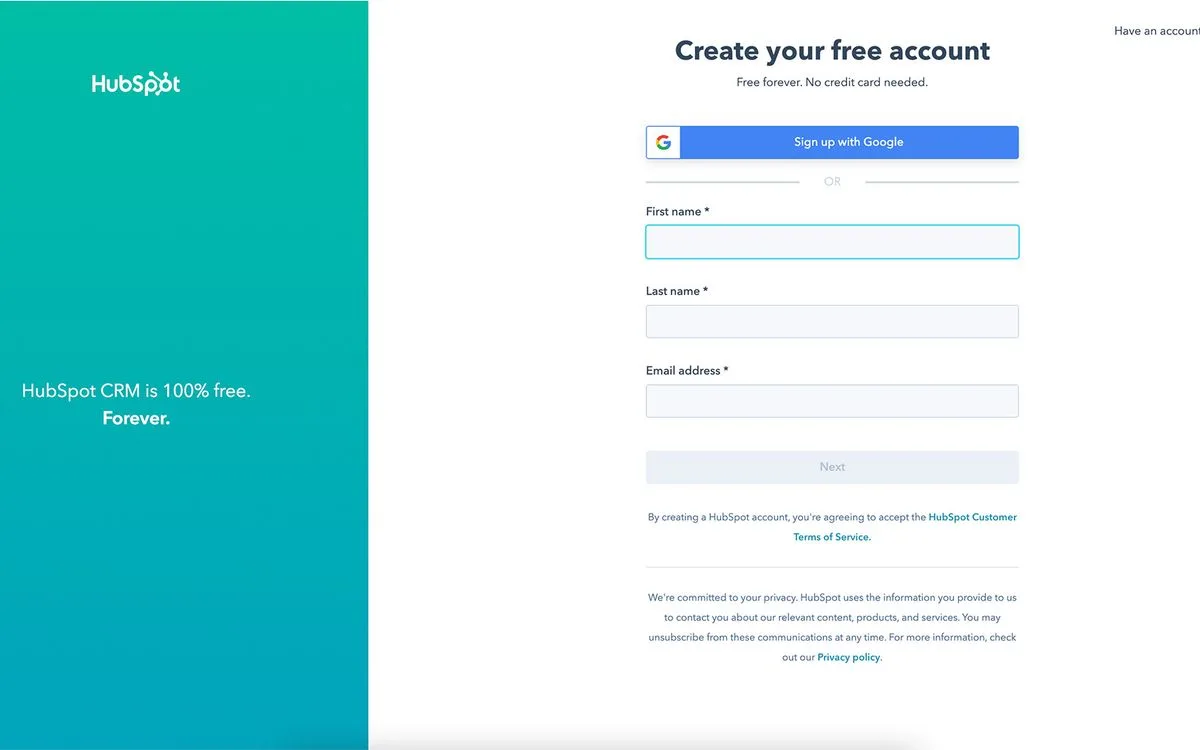 Dashboard HubSpot : vue pipeline deals et contacts