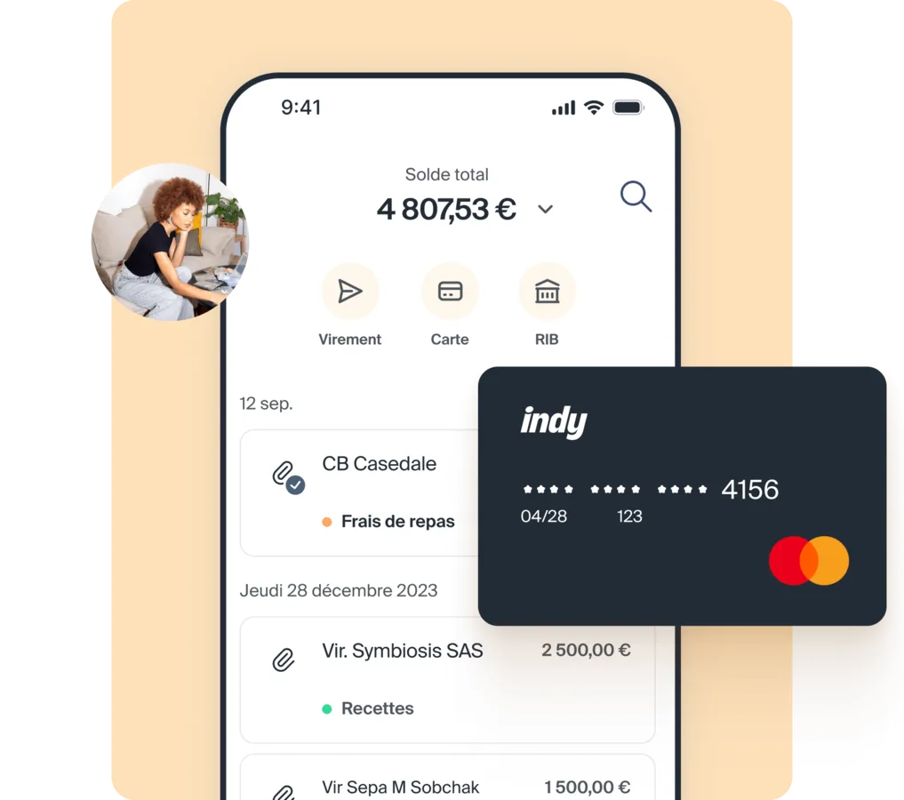 Compte pro Indy avec IBAN et carte Mastercard