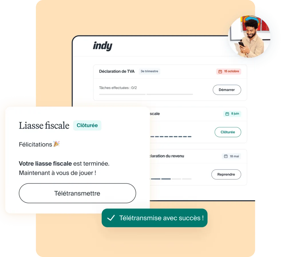 Interface déclarations Indy avec TVA et liasse fiscale