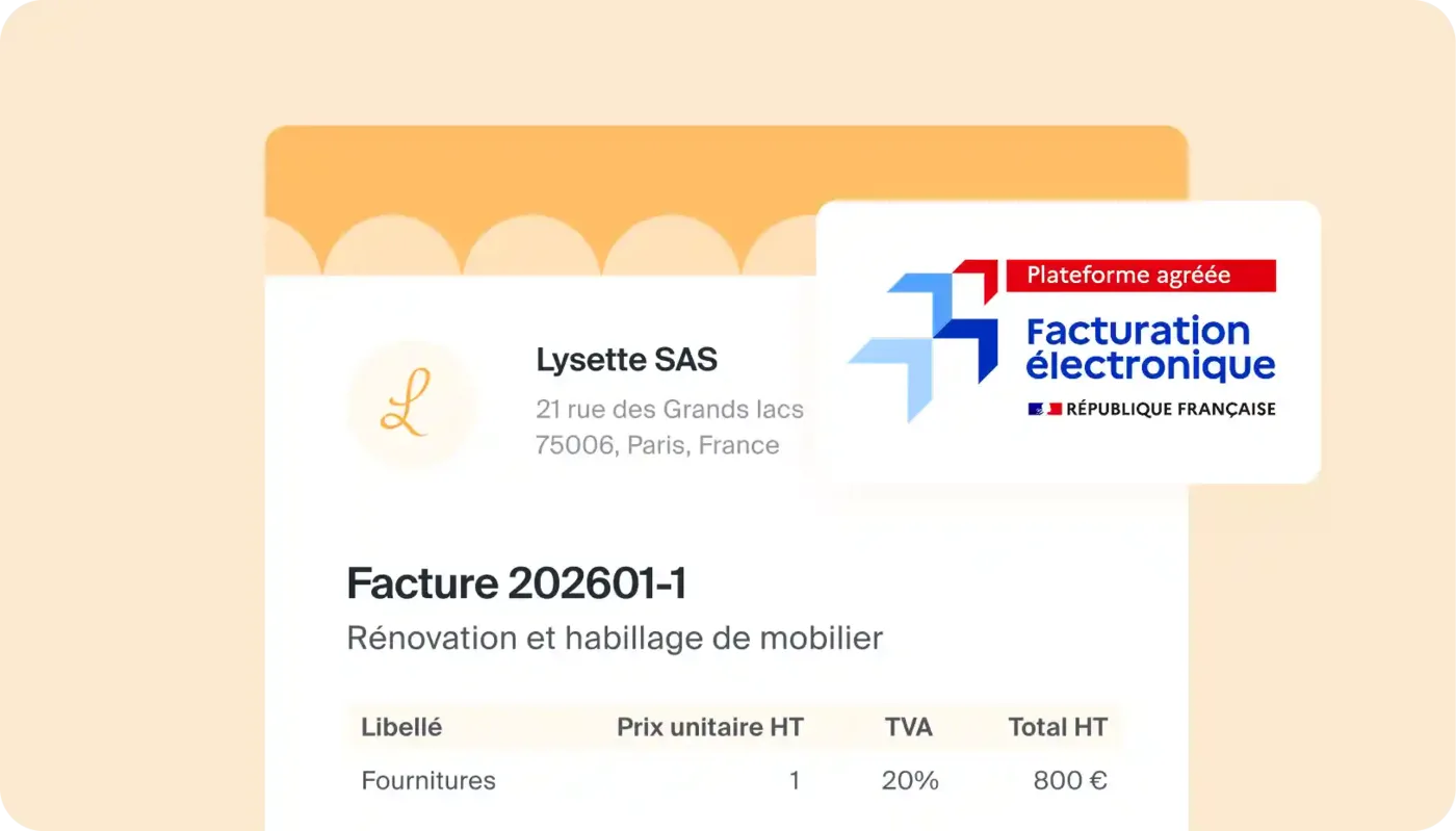 Interface de facturation Indy avec devis et factures
